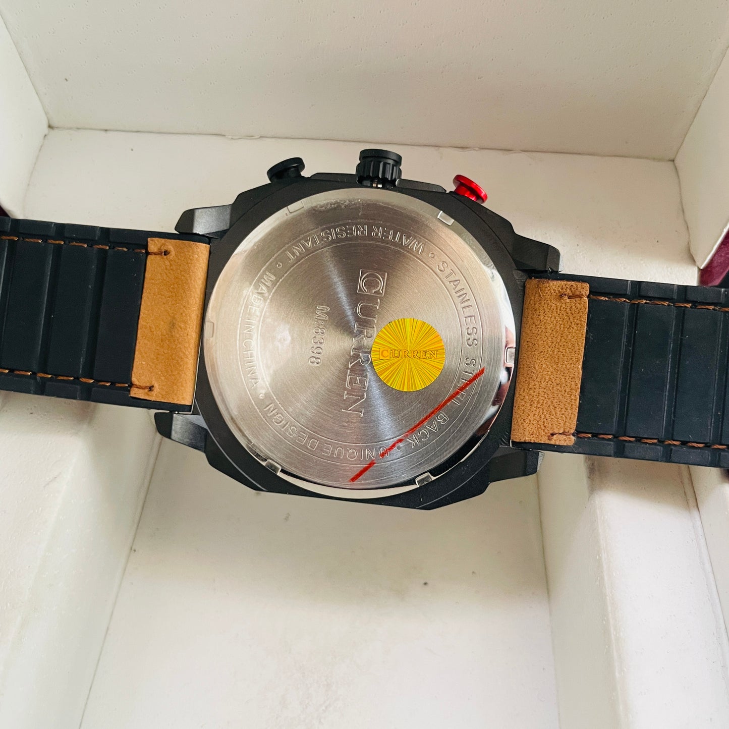 Curren Chronograph Brown Leather Watch