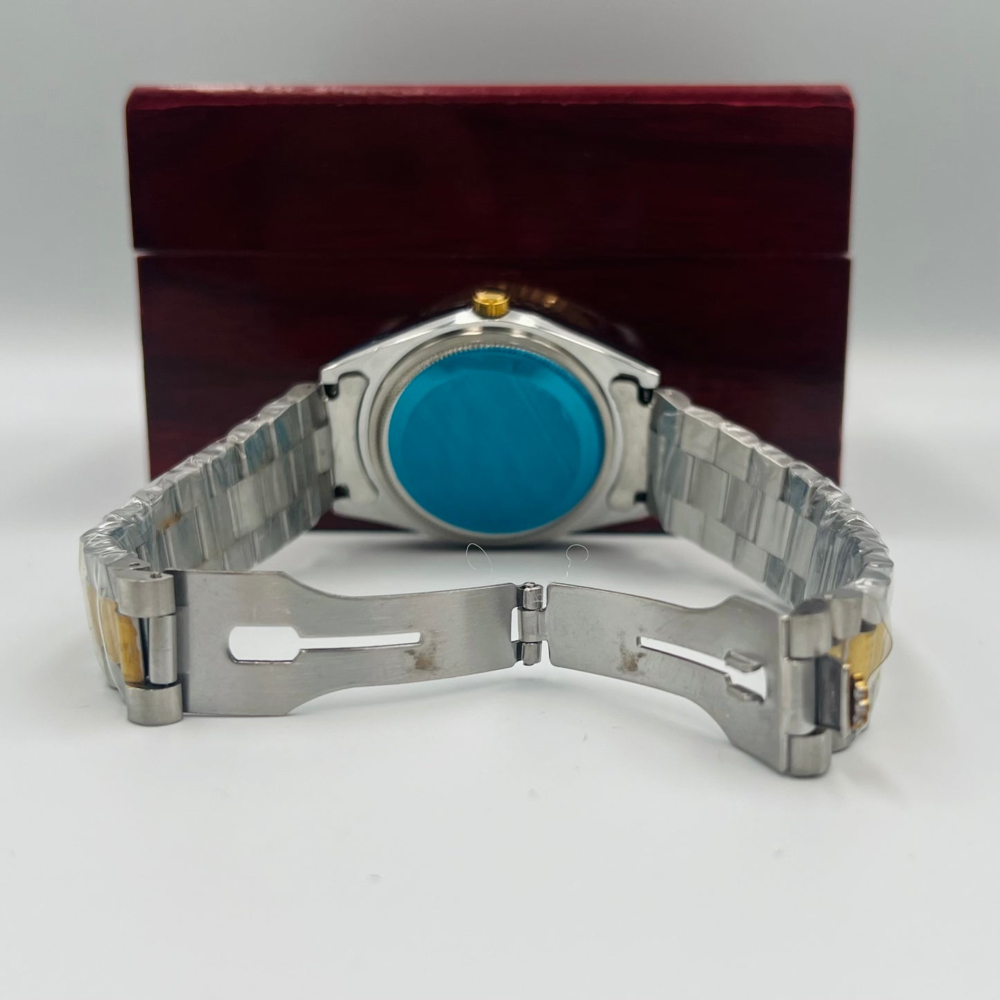 Rolx Twotone Blue Full DayDate Watch