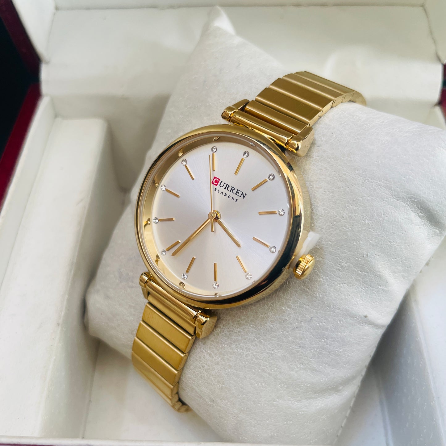 Curren Golden White Watch