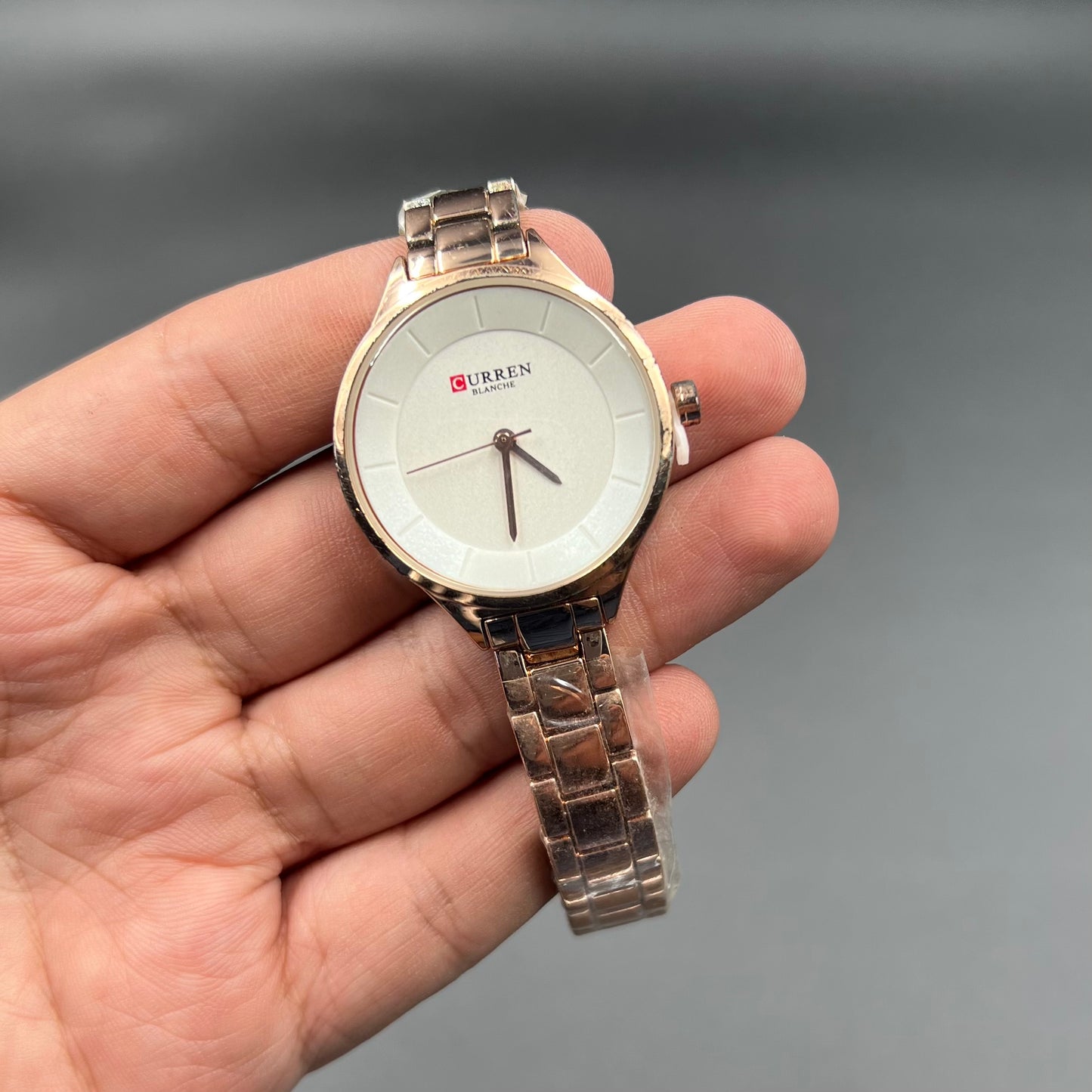 Ladies Curren White Dail Copper Case