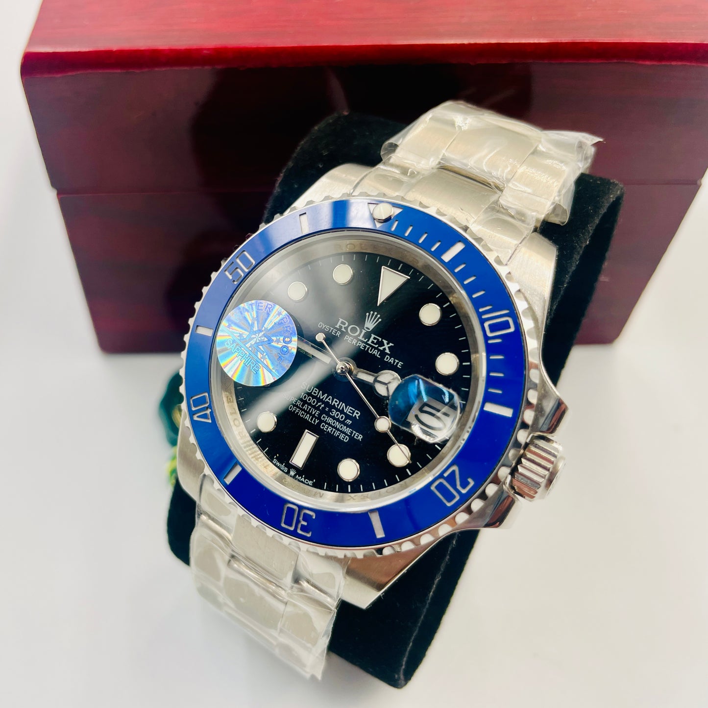 Master Submariner Silver Black Blue Automatic Watch