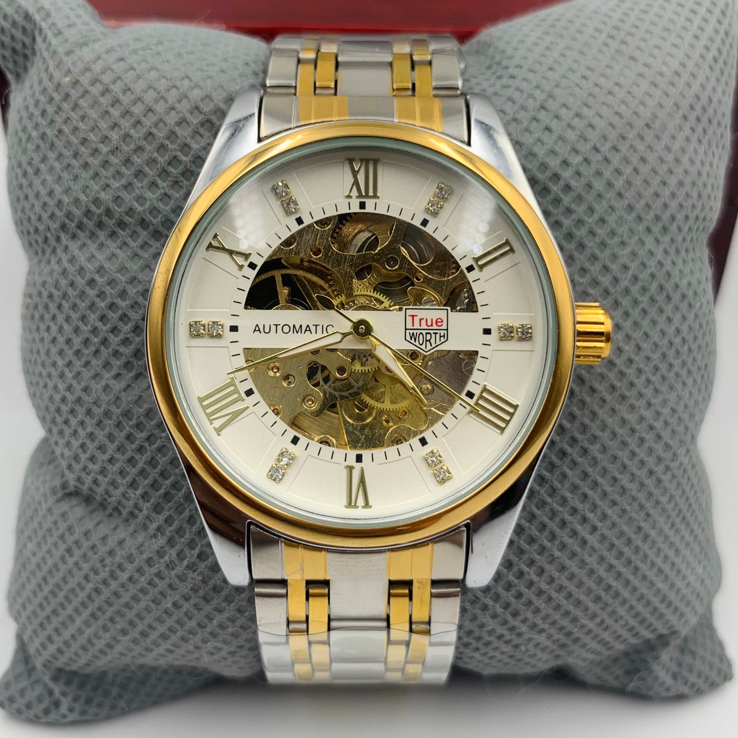 Rolx White Dail Automatic Skeleton Watch