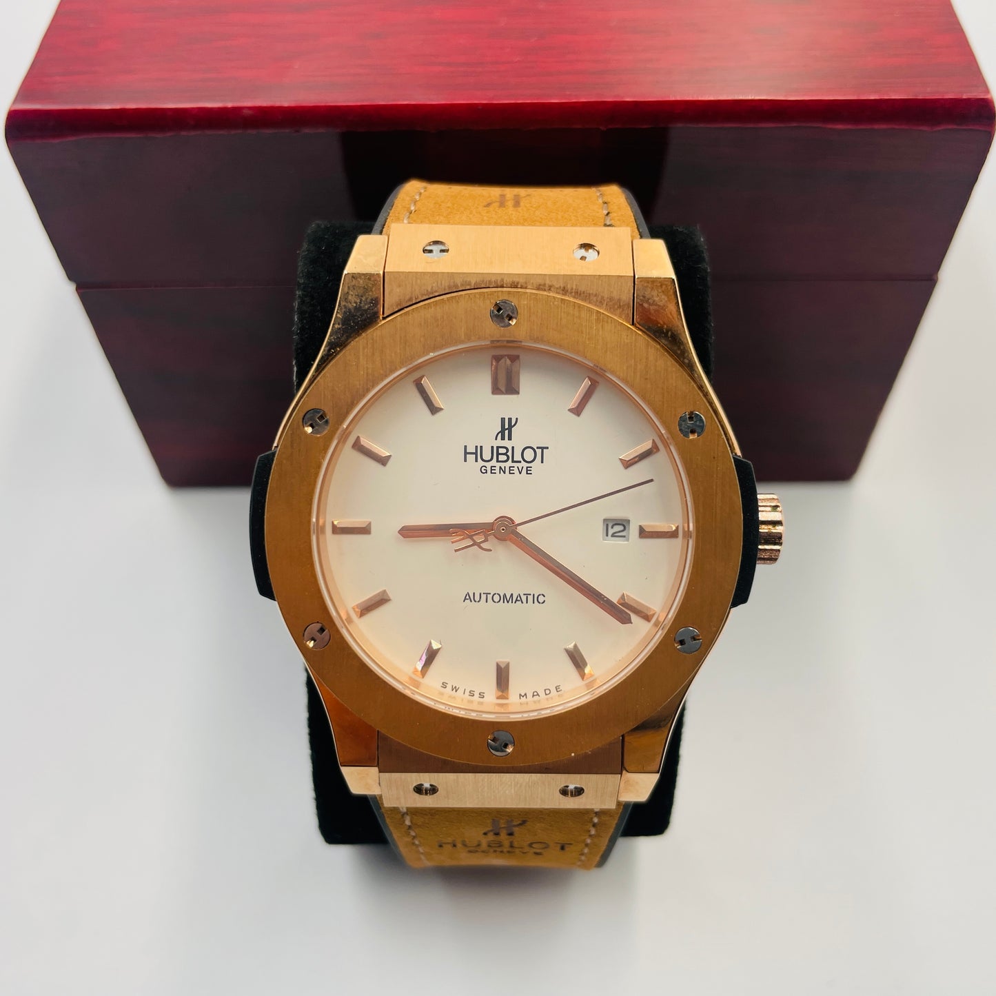 Hub Brown White Dial Automatic Watch