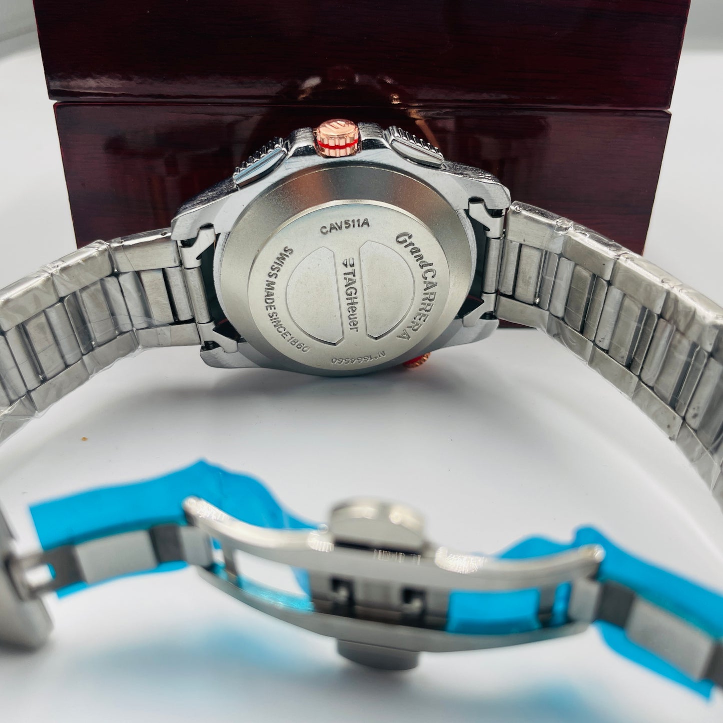 Tag Grand Carrera Twotone White Copper Chronograph Working Wa