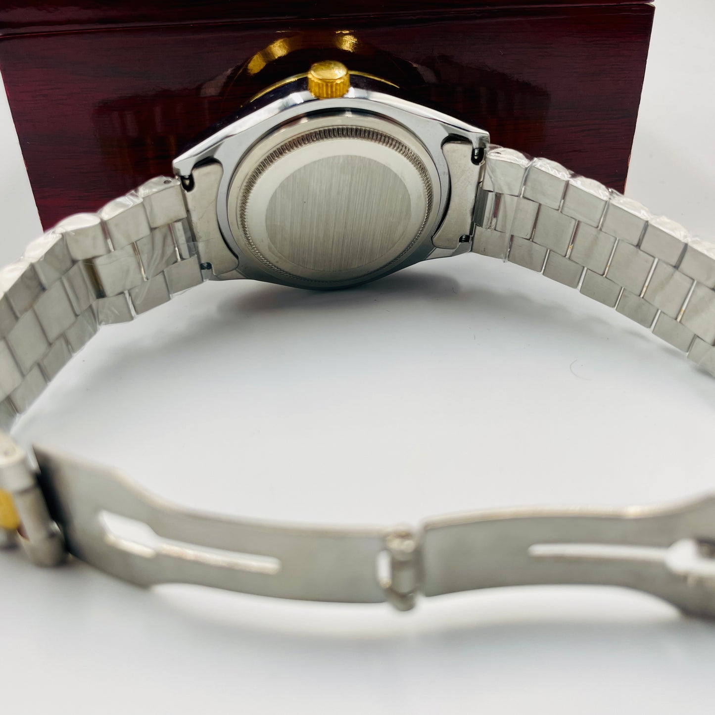 Twotone Blue Day-Date Watch