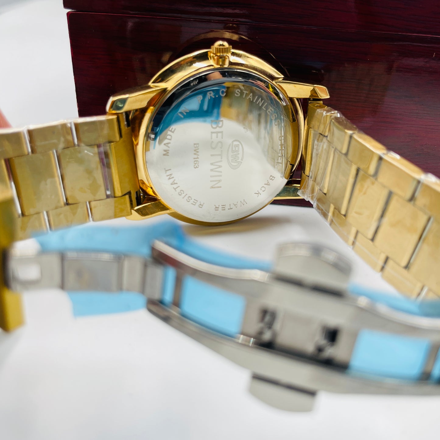 Bestwin Golden Blue Dial Watch