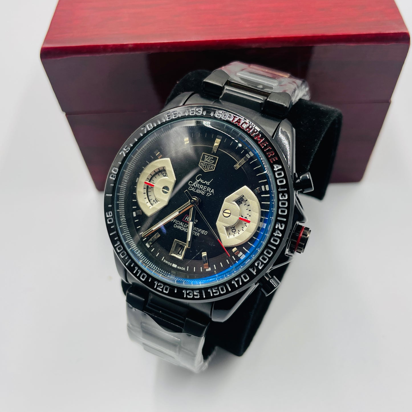 Tag Grand Carrera Black Chronograph Working Watch