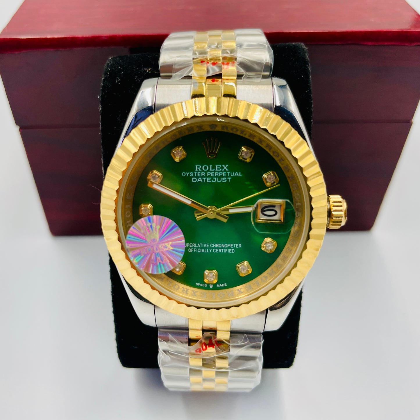 Twotone Green Datejust Watch