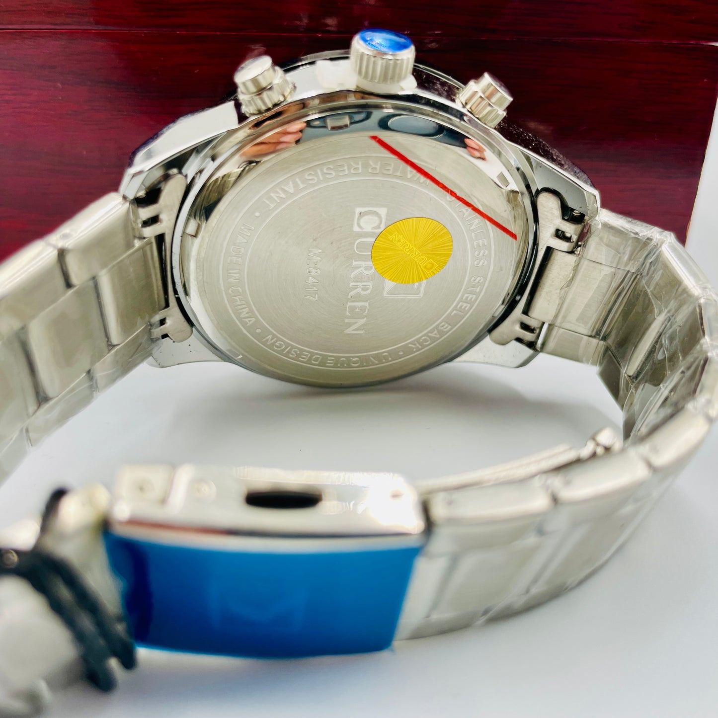 Curren Silver Green Chronograph working Original Watch