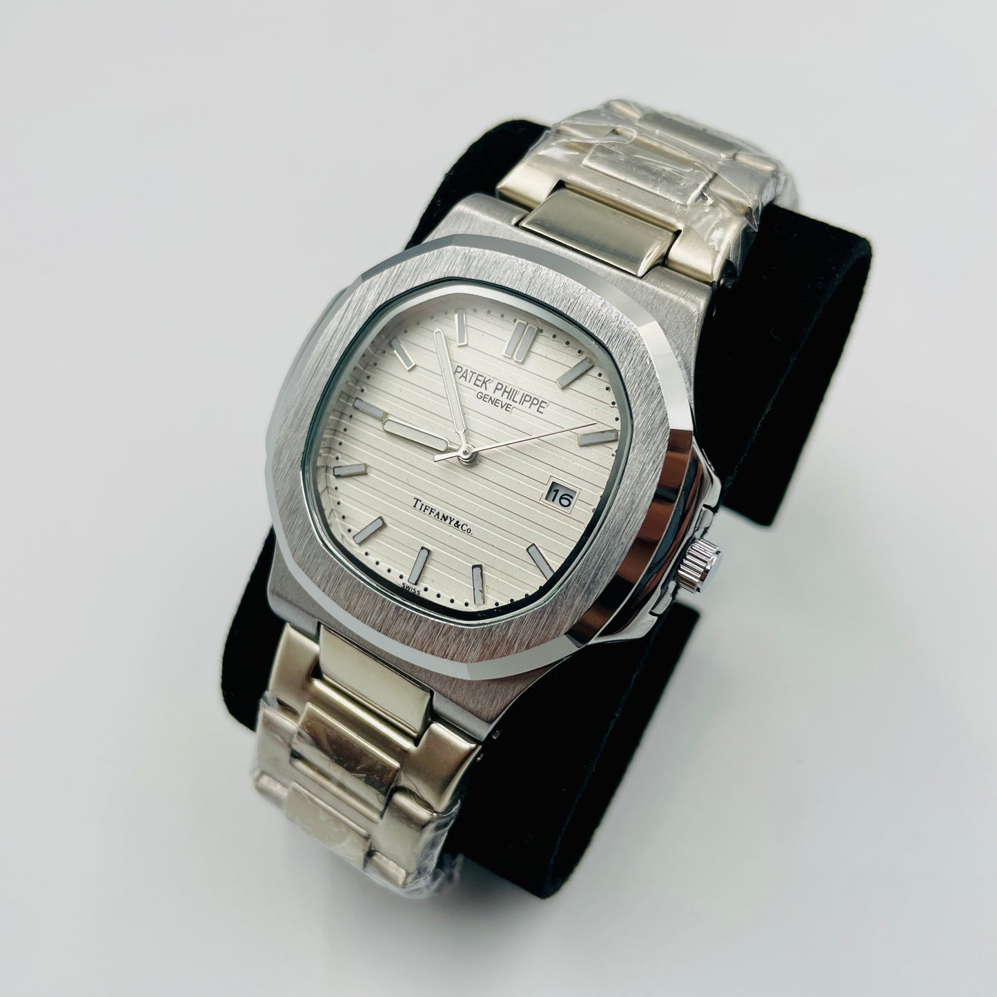 Patek Silver White Watch