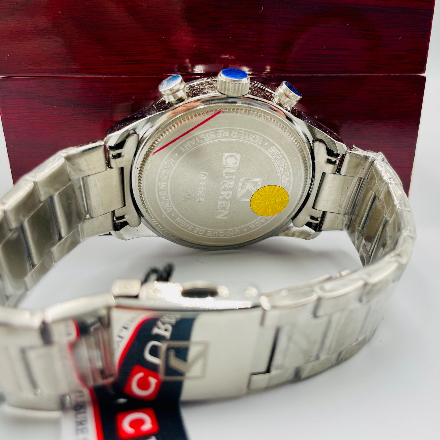 Orignal Curren Silver Blue Chronograph Working Watch