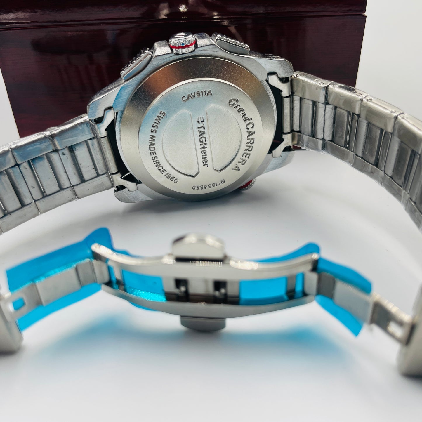 Tag Grand Carrera Silver Chronograph Working Watch