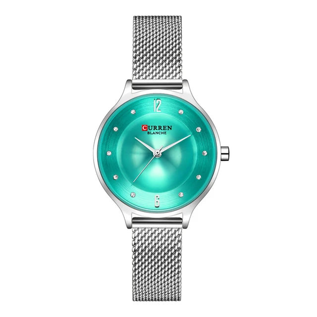 Curren Silver Green Ladies Watch