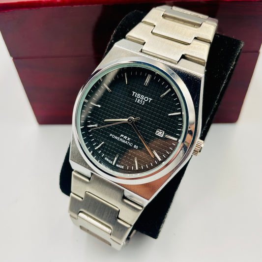 PRX Silver Black PowerMatic Watch