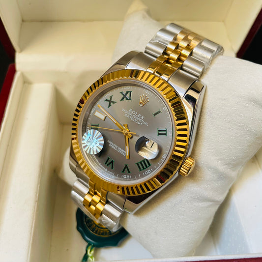 Master Twotone Grey Datejust Automatic Watch
