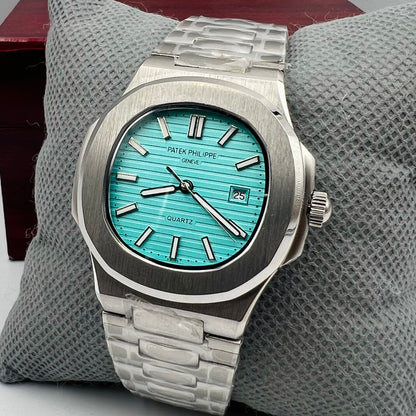 Patek Quartz Master Silver Tiffny Watch