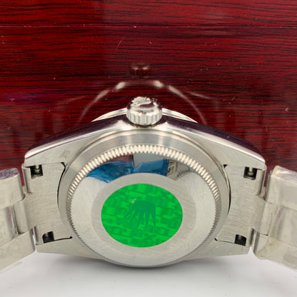 Ladies Rolx Silver Black Datejust Watch