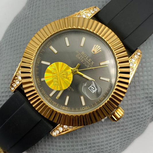 Rolx Golden Grey Watch