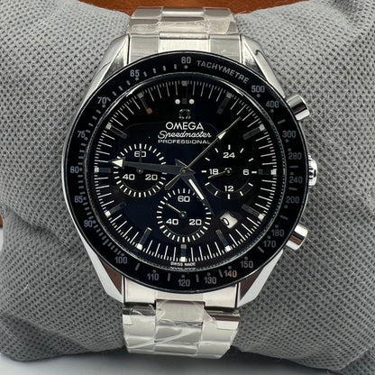 Omega Speedmaster Chronograph Simple Black Watch