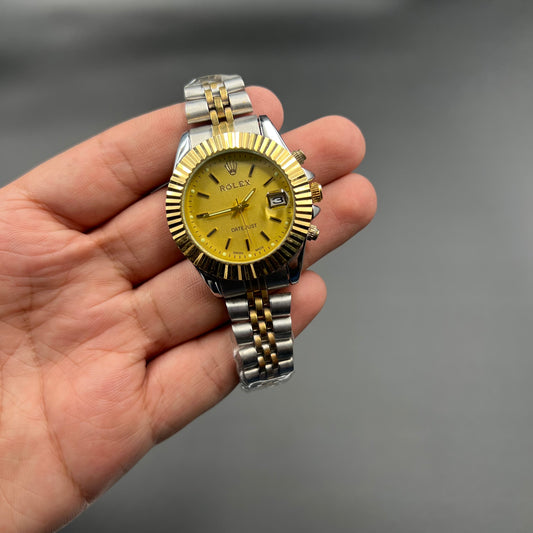 Ladies Rolx Golden Dail Twotone Case