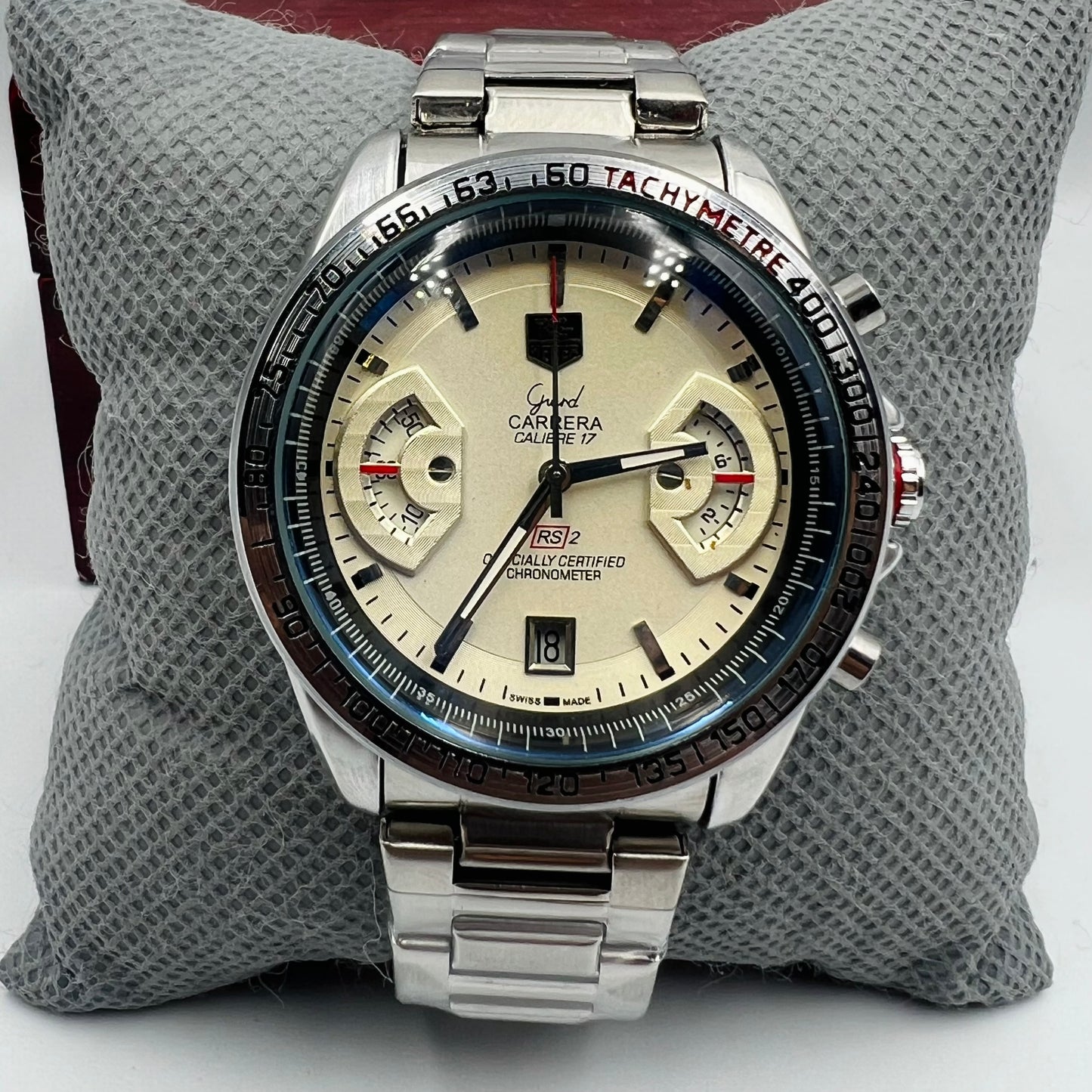 Tag Grand Carrera Silver White Watch