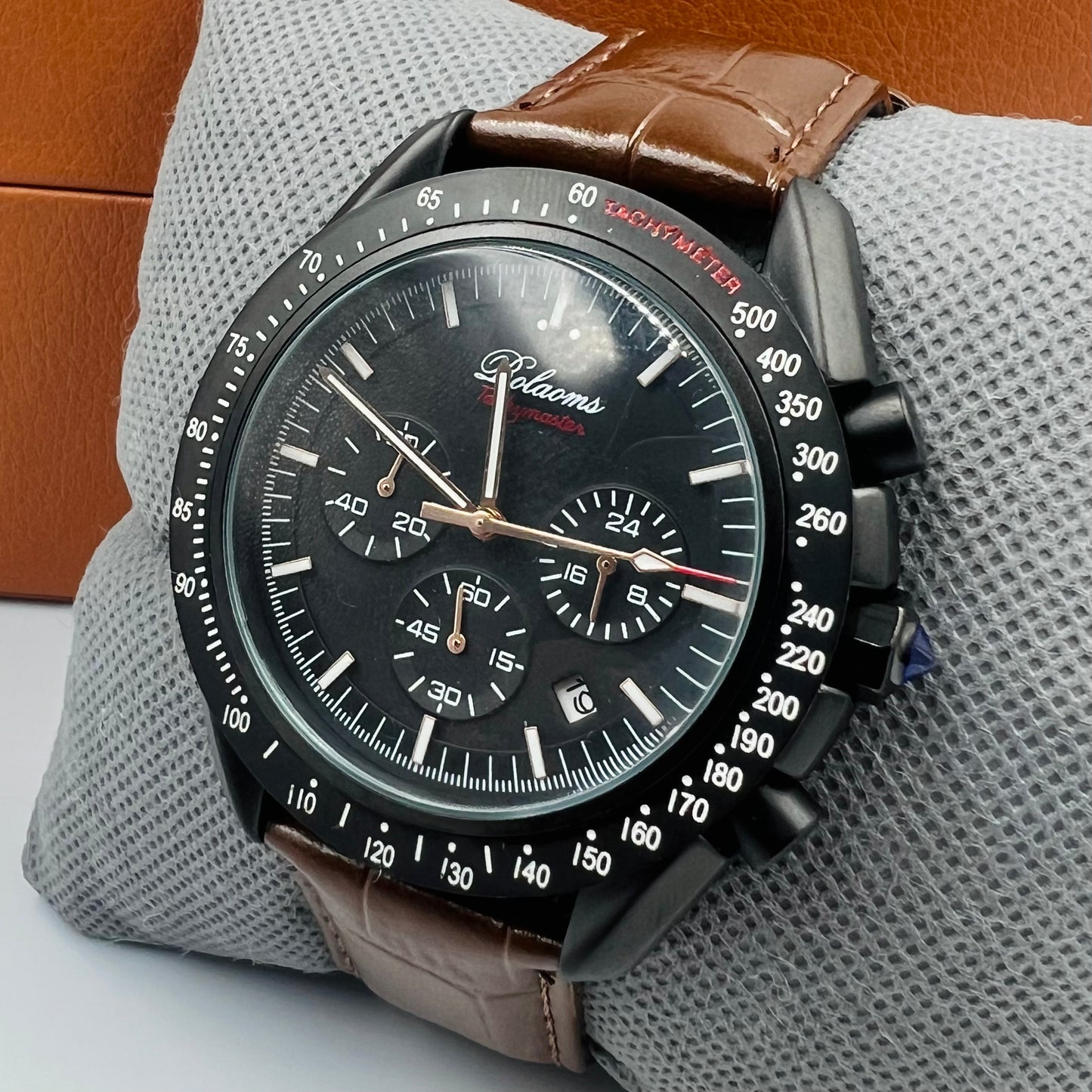 Bolamos Chronograph Working Brown Watch