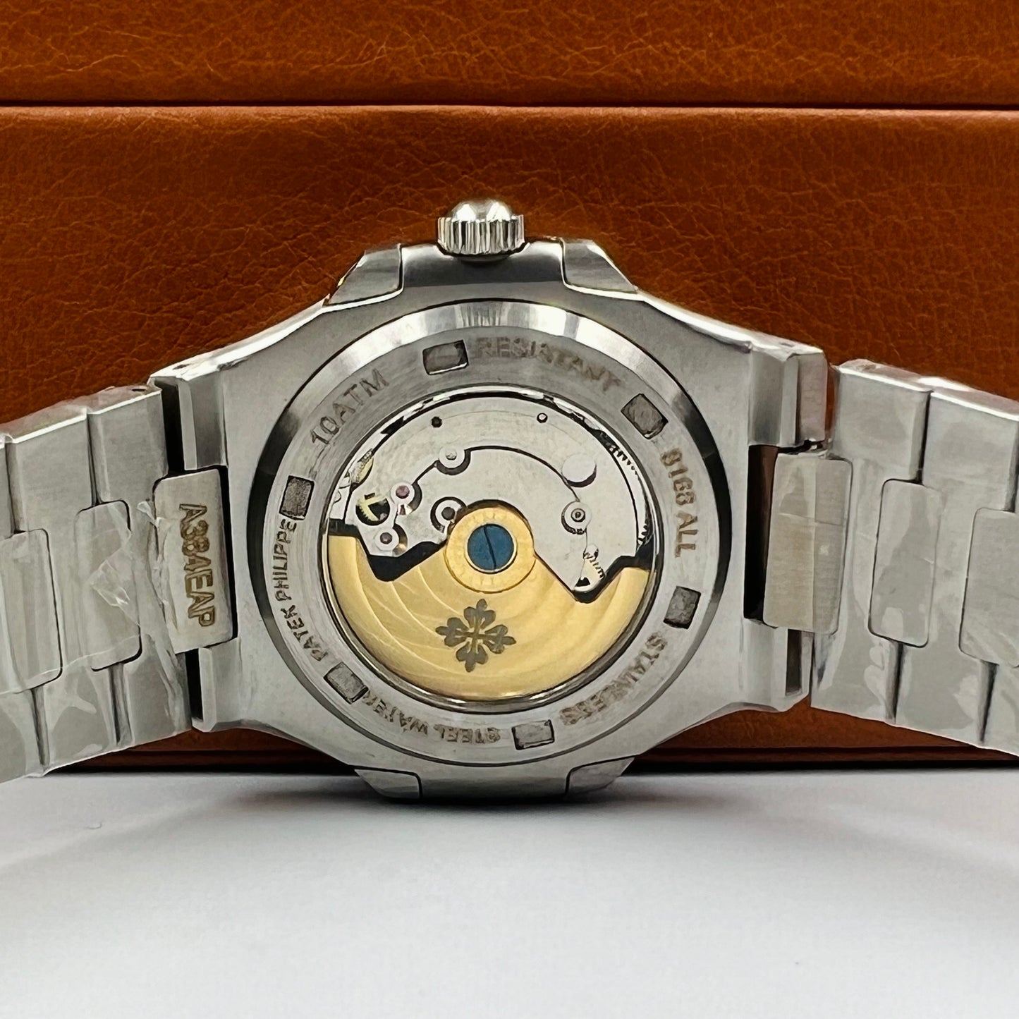 Patek Silver Blue Automatic Watch