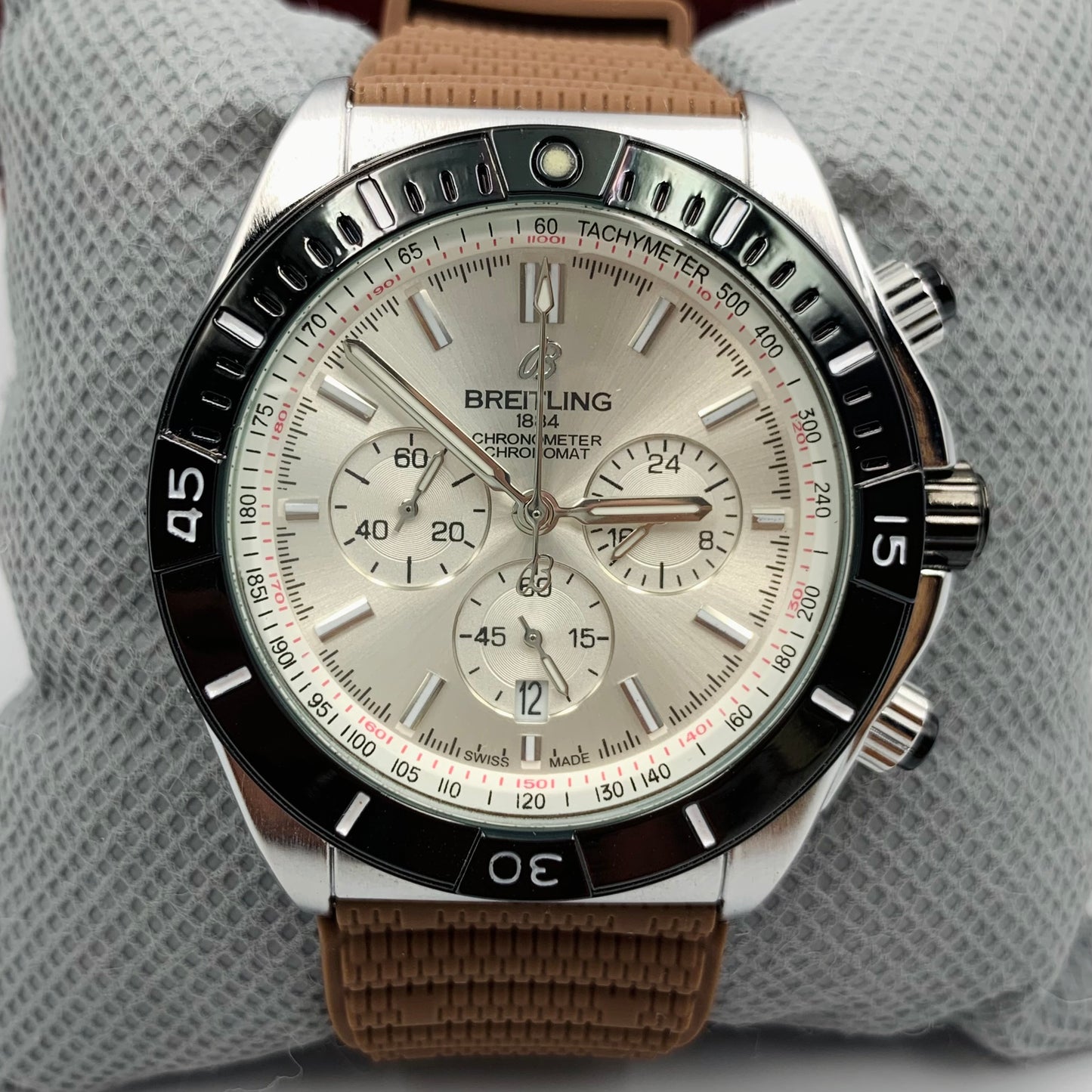 Breitling White Brown Watch