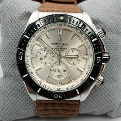 Breitling White Brown Watch