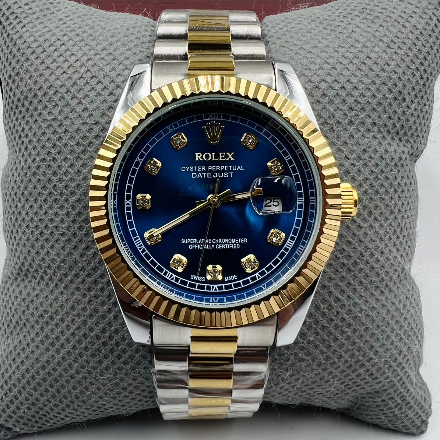 Rolx Datejust Twotone Blue Watch