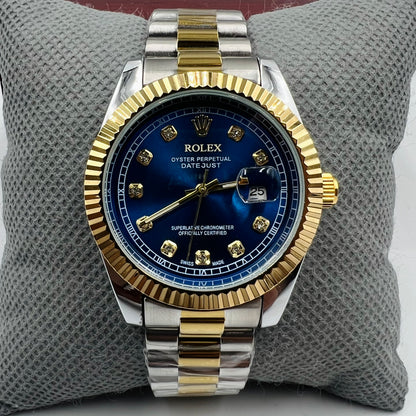 Rolx Datejust Twotone Blue Watch