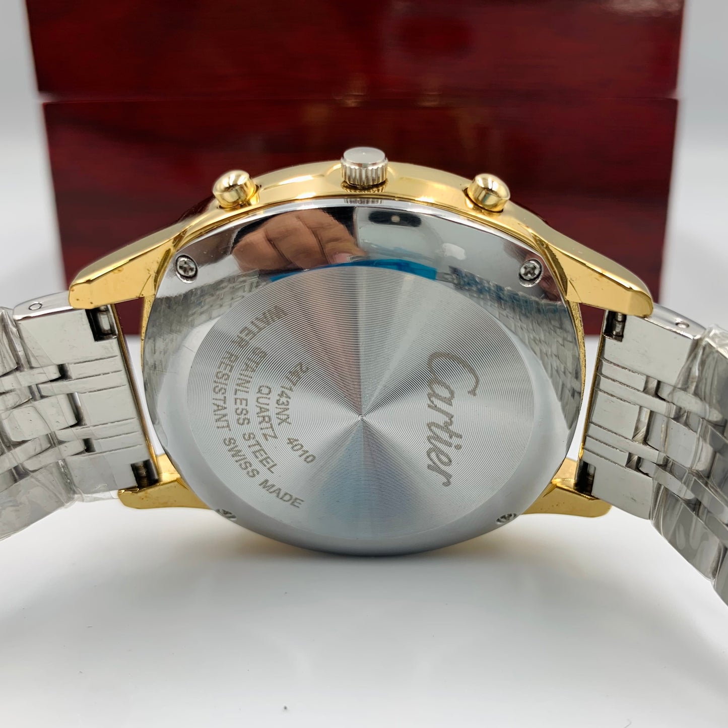Cartier SunMoon Golden Dail Twotone Chain Watch