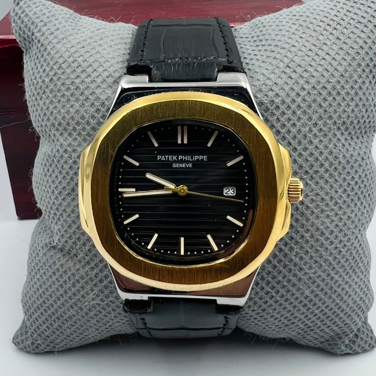 Patek Strap Twotone Black Watch