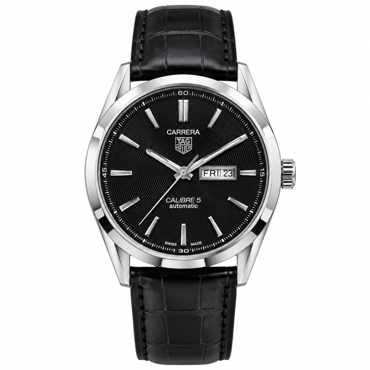 Tag Heuer Silver Black DayDate Watch