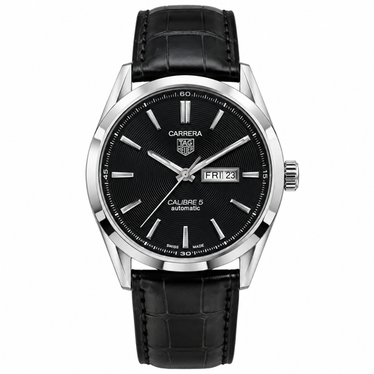 Tag Heuer Silver Black DayDate Watch