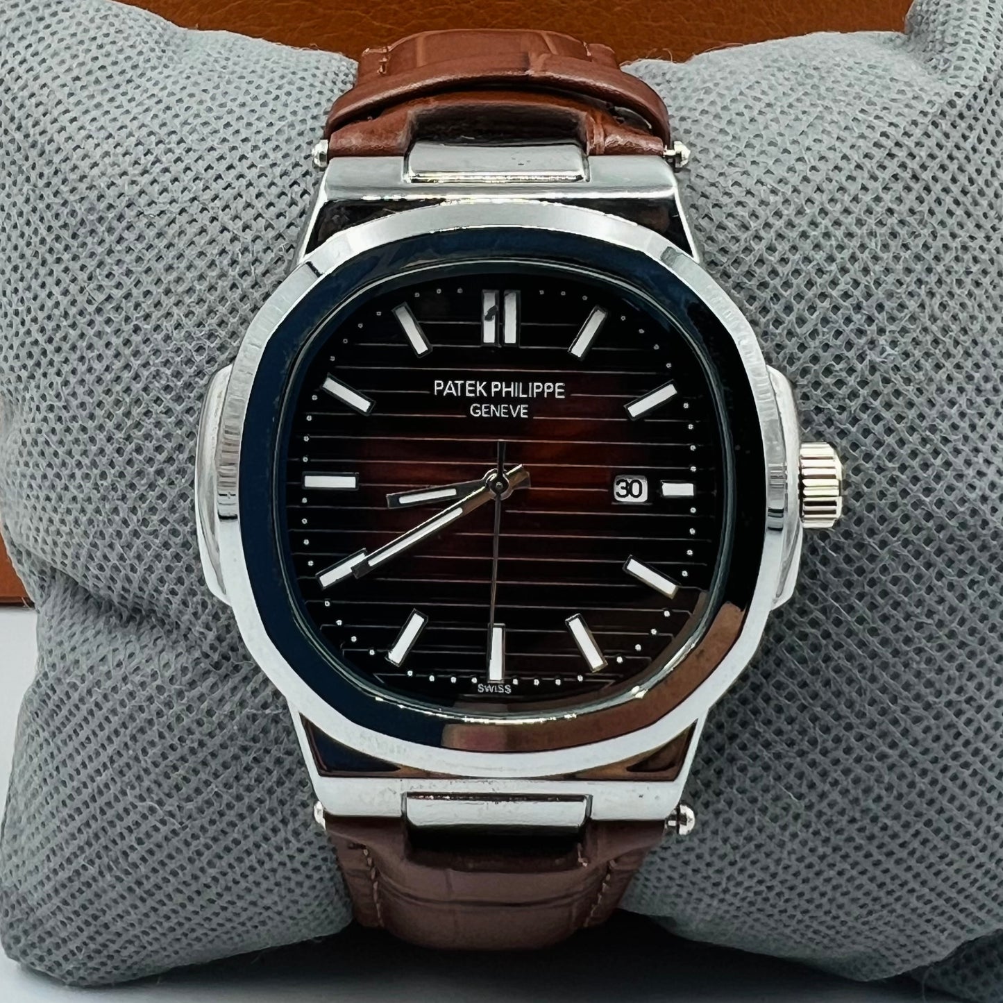 PP Strap Silver Brown Watch