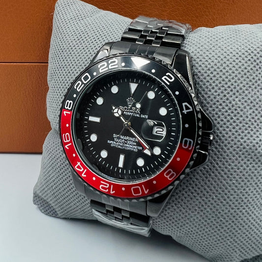 GMT Full Black Red Watch