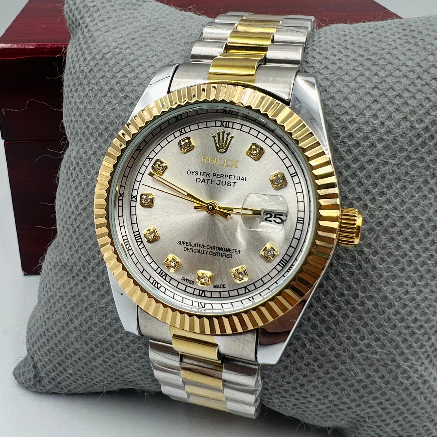 Rolx Datejust Twotone Silver Watch