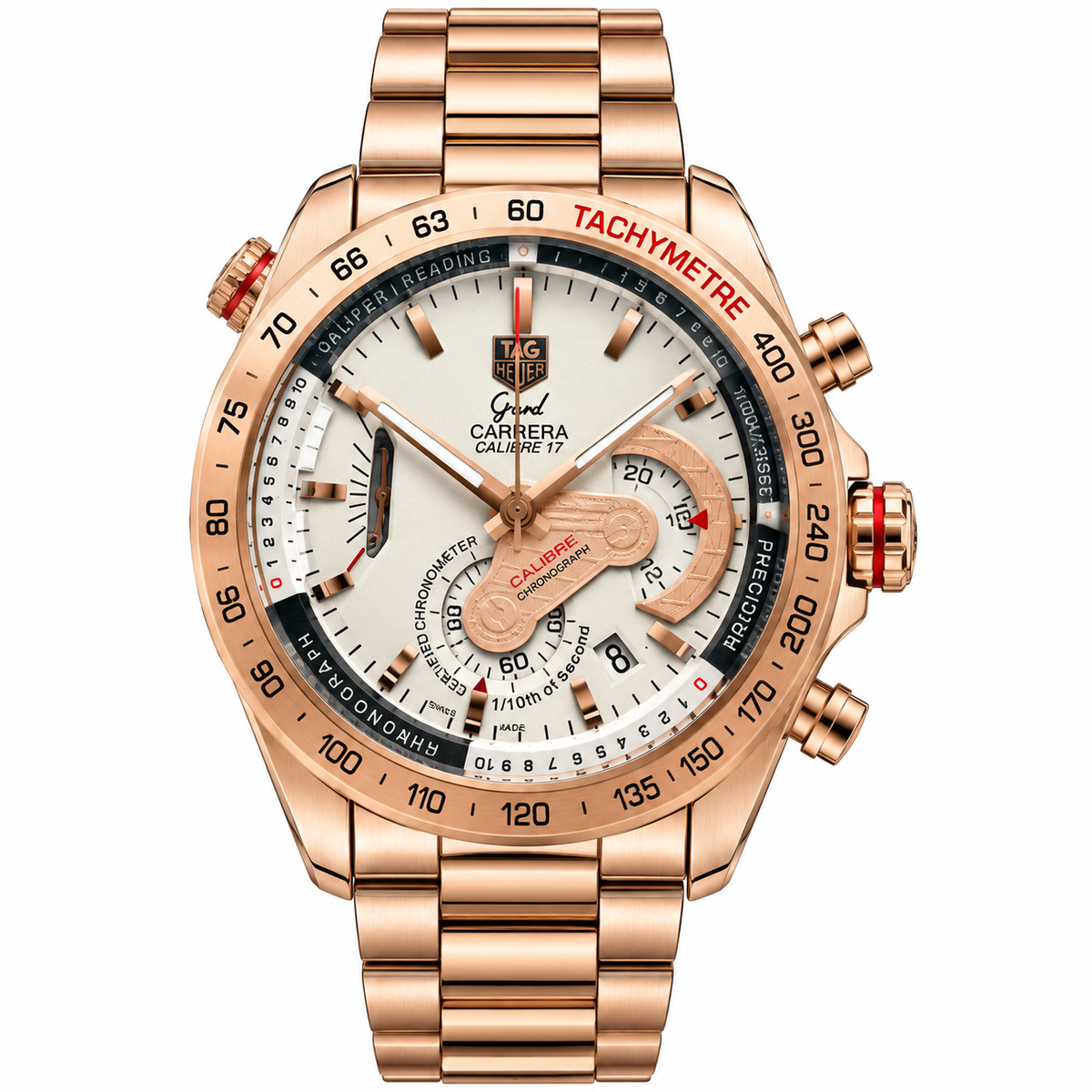Tag Grand Carrera Ring Copper White Watch