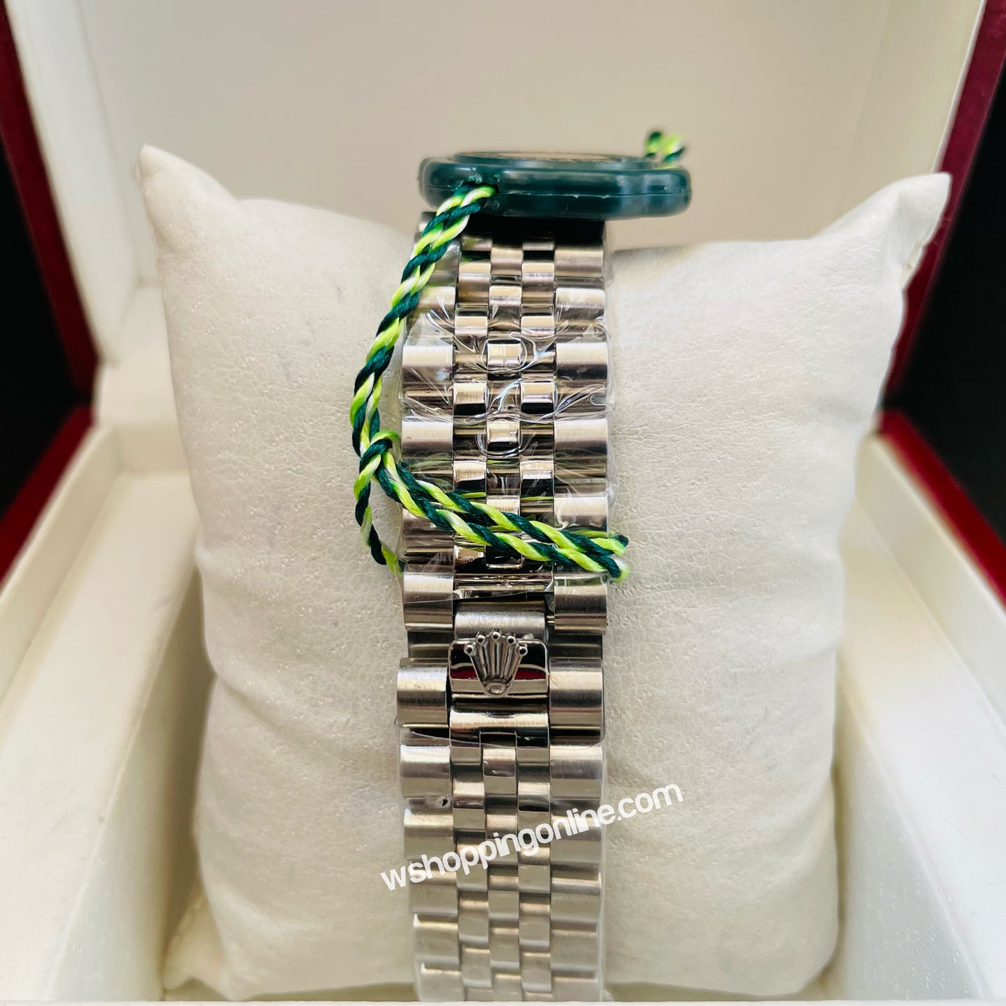 Silver Black Arabic DayDate Jubilee Chain Watch