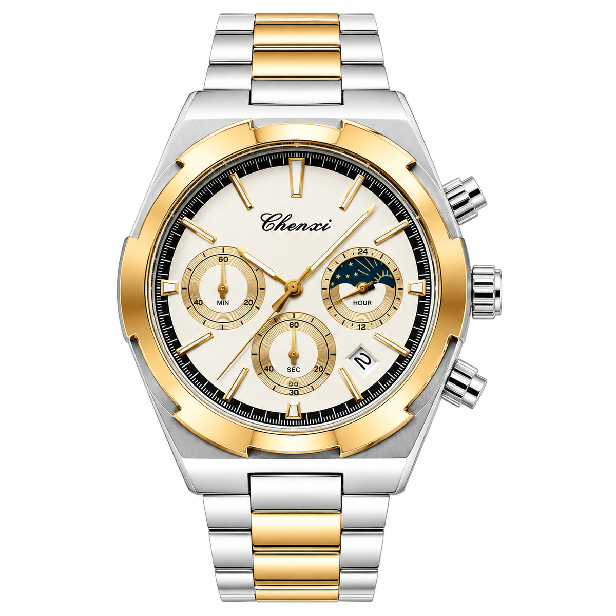Chenxi Chain Twotone White Watch