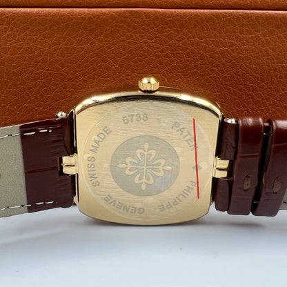 Patek AAA Brown Golden Silver Watch