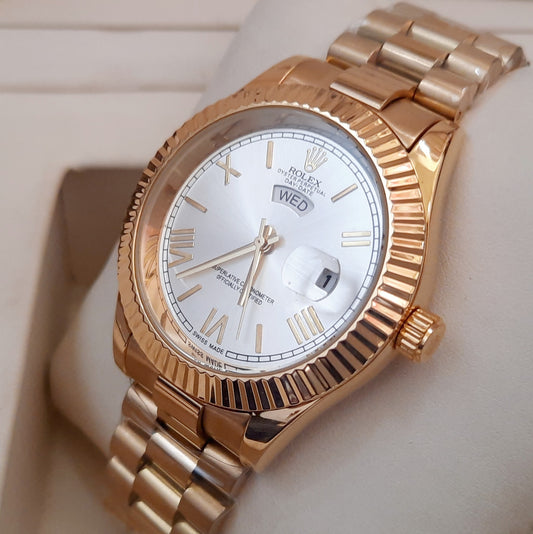 Golden White Day-Date Watch