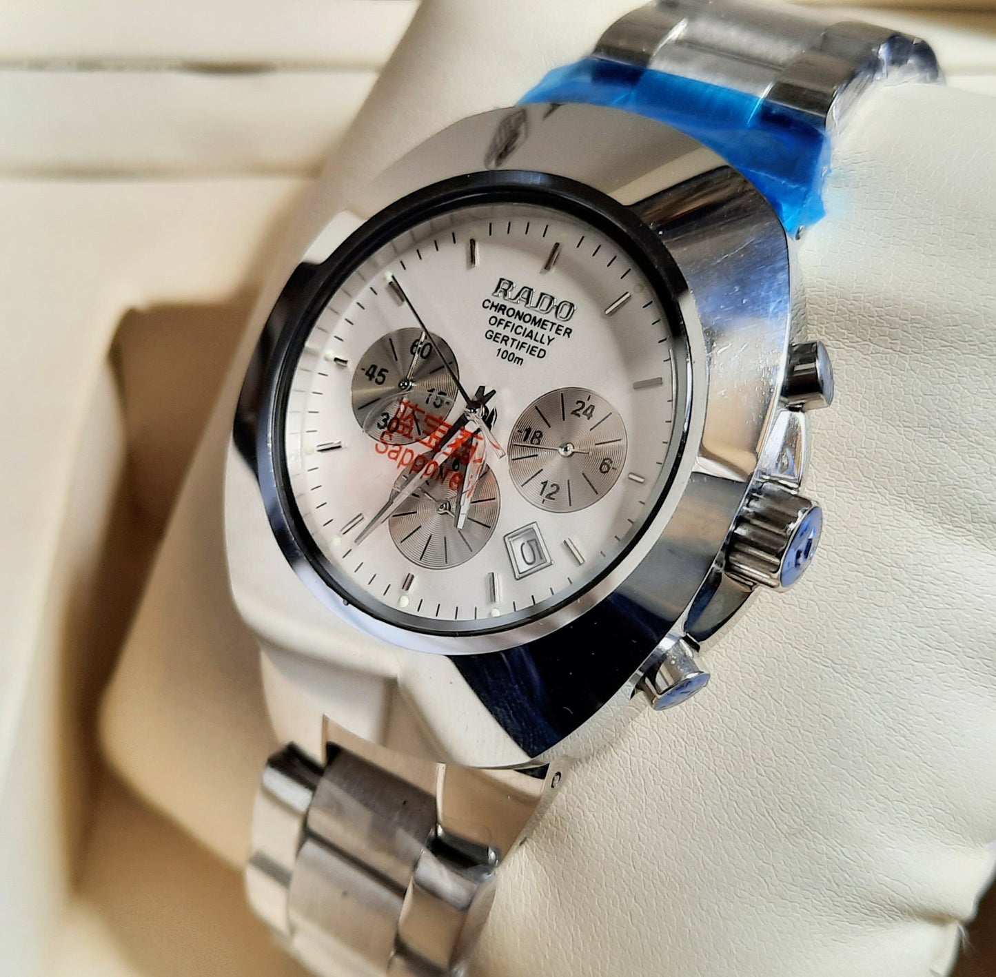 Silver White Chronograph