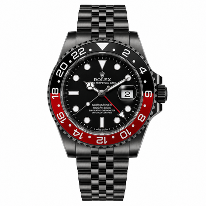 GMT Full Black Red Watch