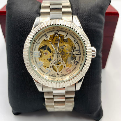 Rolx Silver Automatic Watch