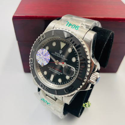 Master Yacht Master Silver Black Automatic Watch