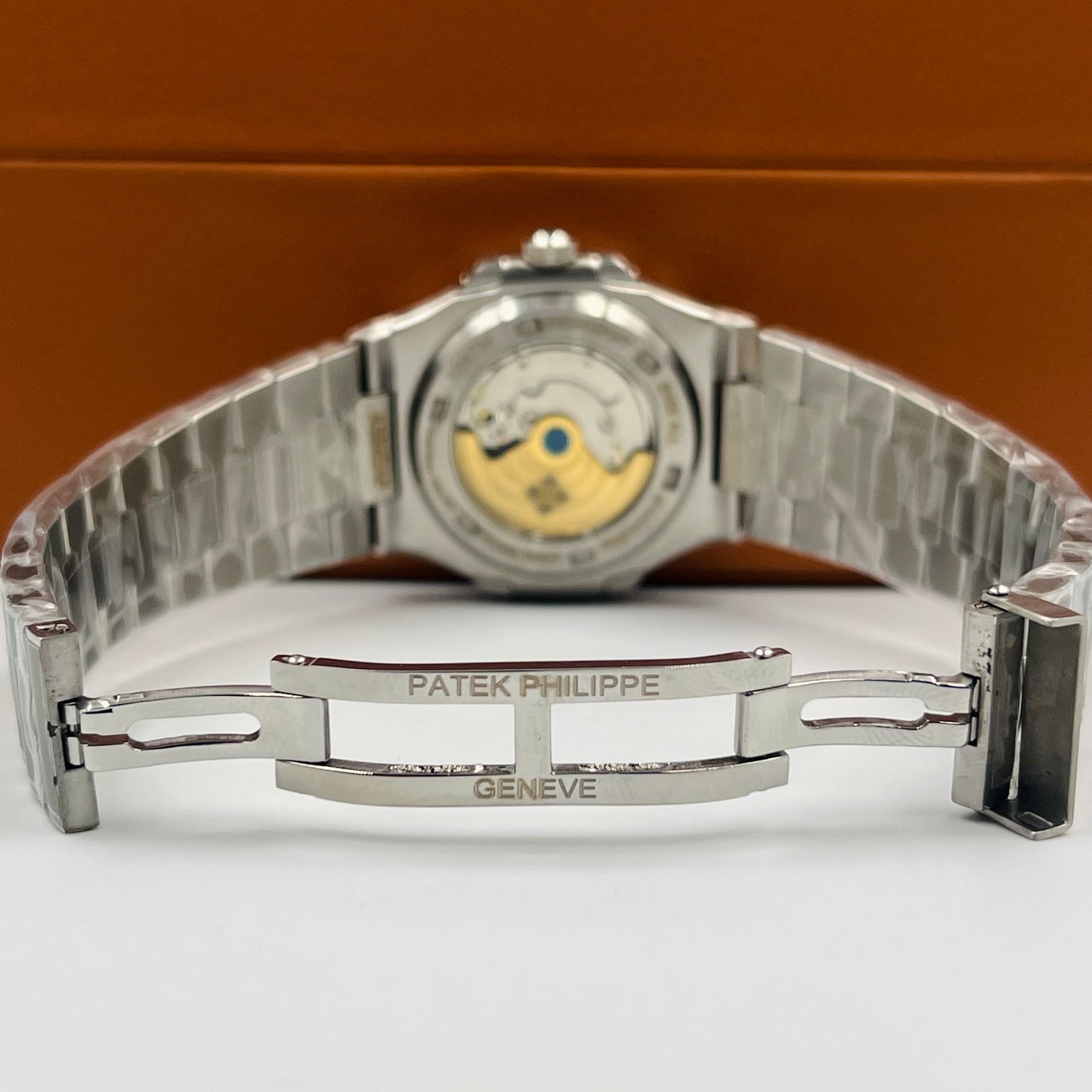 Patek Silver Blue Automatic Watch