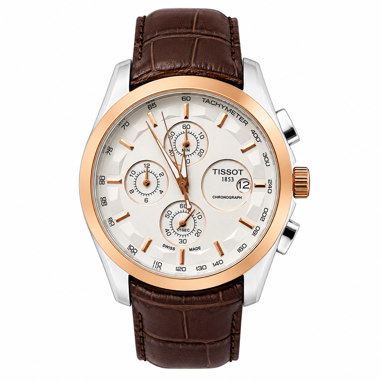 Tissot 1853 Twotone White Brown Watch