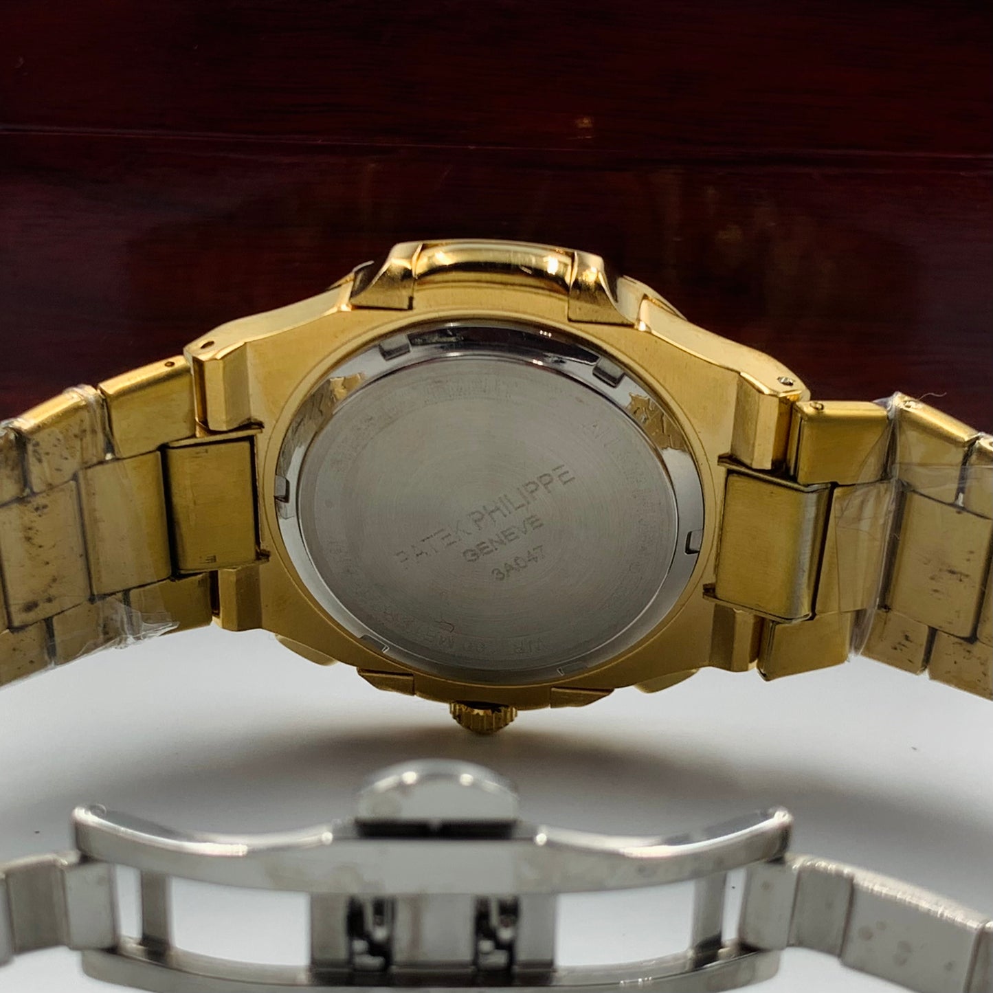 PP Full Golden Strap Blue Dail Watch
